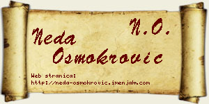 Neda Osmokrović vizit kartica